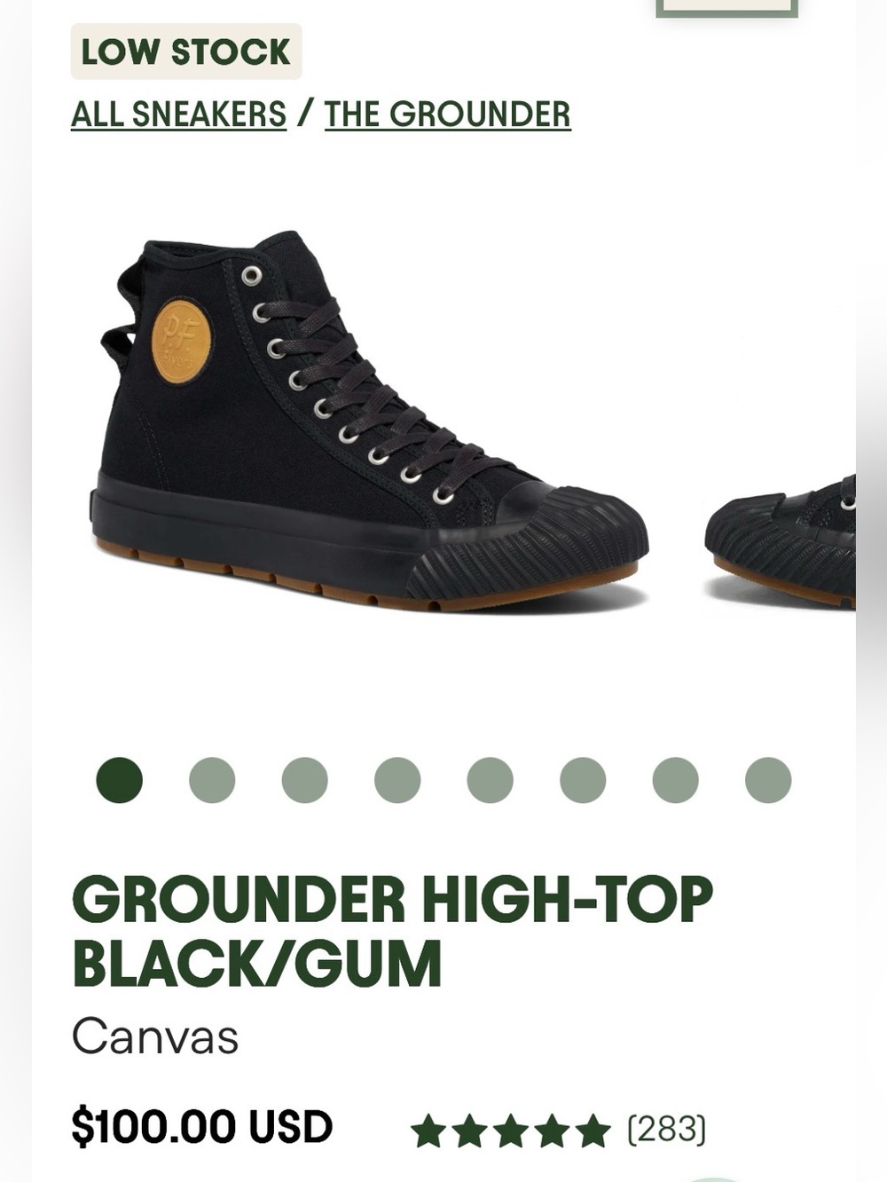 PF Flyers Men’s Black High Top Sneakers Size 11.5 – New in Box Never Worn